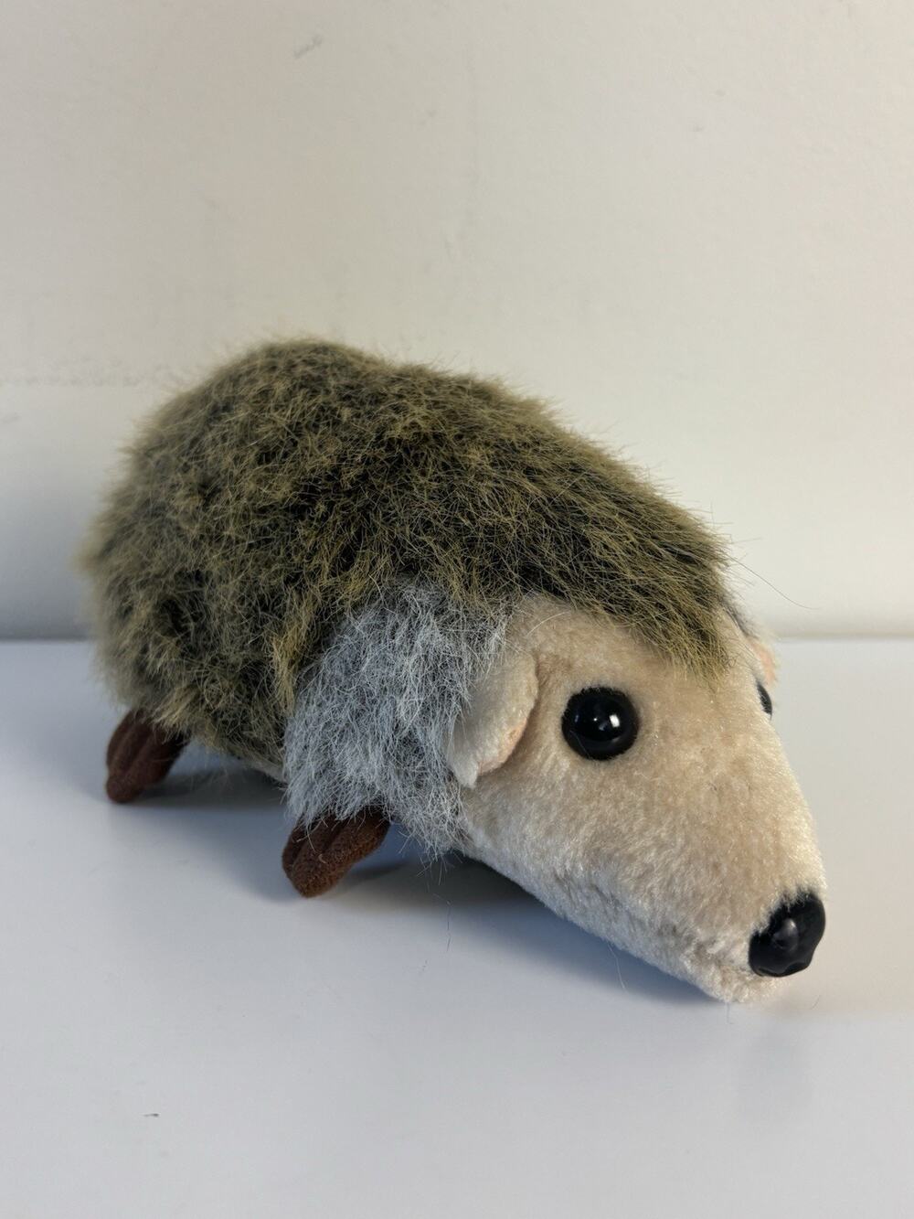 Vtg 90s Hedgehog Plush Elgate Products Ltd Realistic Stuffed Animal 8.5”